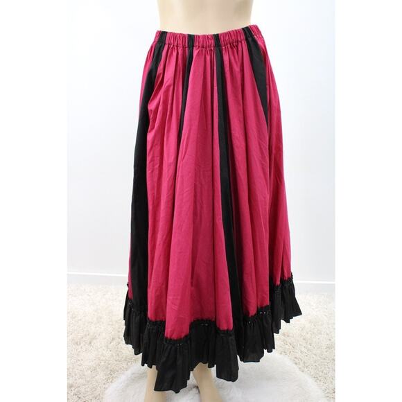 Maxi Circle Skirt S M Square Dance Saloon Girl Peasant Full Sweep Theater Costum - Picture 3 of 8